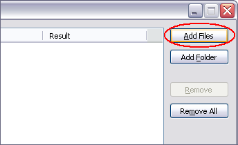 Click on "Add Files"