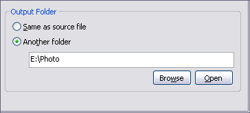 Set output folder